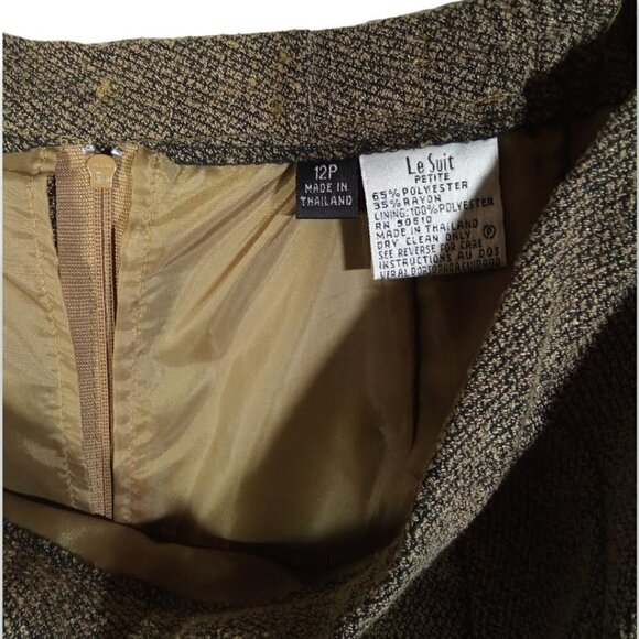 𝅺le Suit Petite Tweed Rayon Midi Skirt Size 12P - Picture 3 of 3
